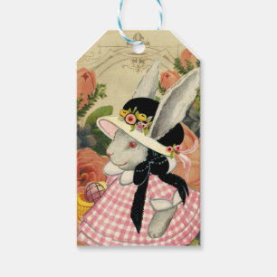 Étiquettes-cadeau Lapin Easter Rabbit Aquarelle mignonne