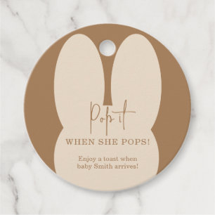 Étiquettes Cadeau Lapin Pop it quand elle accouche Baby shower