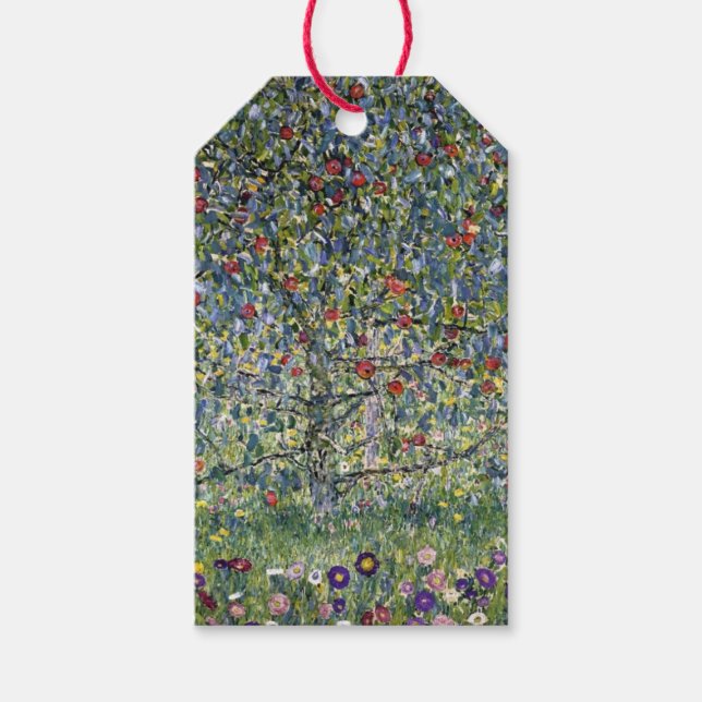 Étiquettes-cadeau L'Arbre de pommier (de Gustav Klimt) (Devant)