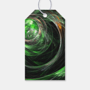 Étiquettes-cadeau L'art Abstrait vert du monde entier