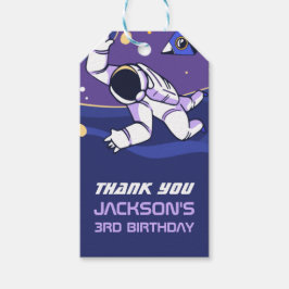Étiquettes-cadeau L'astronaute Partie Anniversaire de enfant de l'es