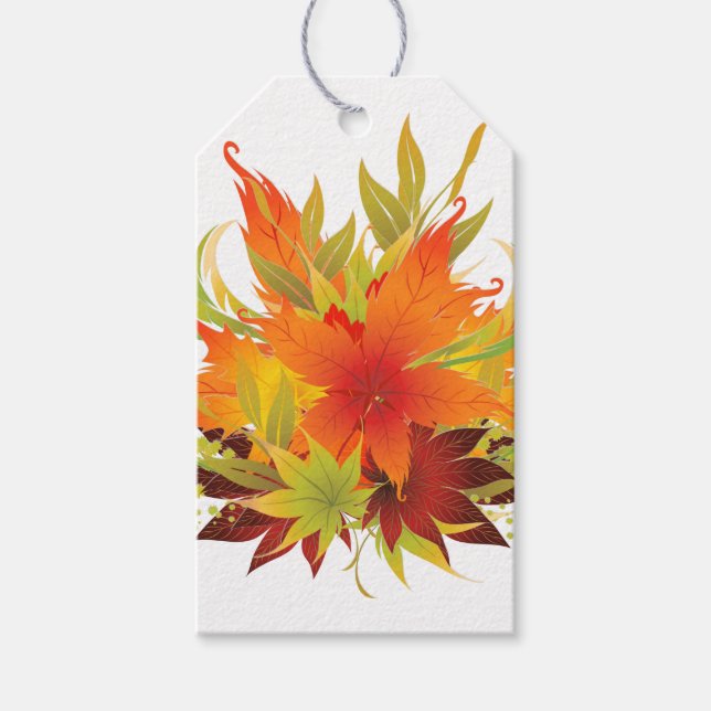 Étiquettes-cadeau L'automne part Thanksgiving (Devant)