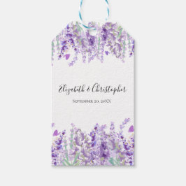 Étiquettes-cadeau Lavande Botanique Floral Purple Mariage vert