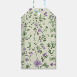 Étiquettes-cadeau Lavande et design botanique vert