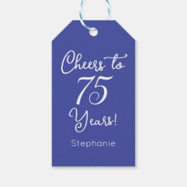 Étiquettes-cadeau Lavender encourage à 75 ans 75e anniversaire