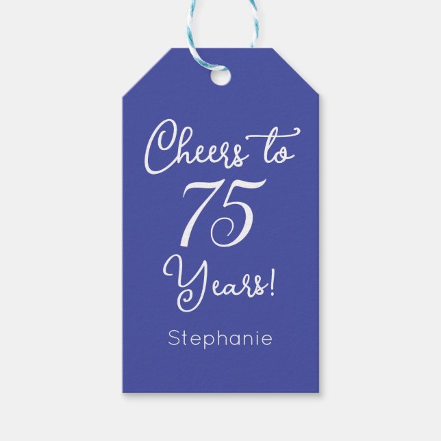 Étiquettes-cadeau Lavender encourage à 75 ans 75e anniversaire (Devant)