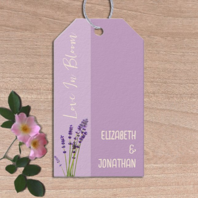 Étiquettes-cadeau Lavender Love Mariage (Créateur téléchargé)