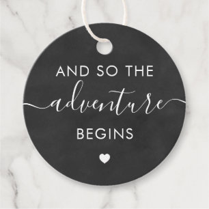 Étiquettes Cadeau L'aventure commence le Mariage Welcome Gift Tag,
