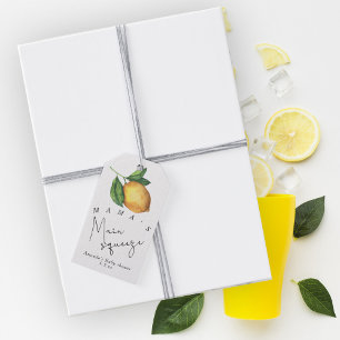 Étiquettes-cadeau Le baby shower de citron de la maman