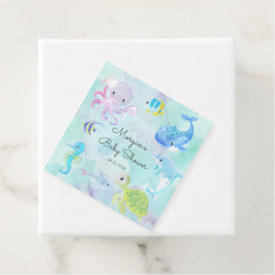 Étiquettes Cadeau Le Baby shower des créatures marines