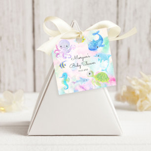 Étiquettes Cadeau Le Baby shower des créatures marines
