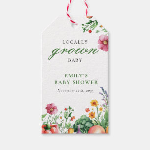 Étiquettes-cadeau Le Baby shower des fermiers cultivés localement
