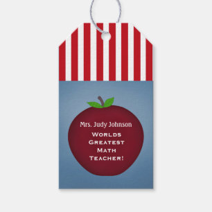 Étiquettes-cadeau Le cadeau personnalisé de professeur d'Apple