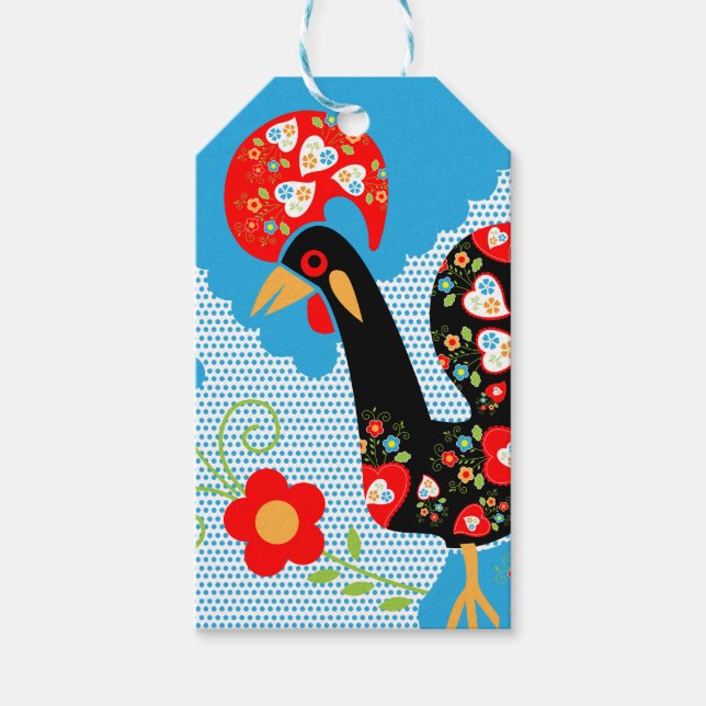 Étiquettes-cadeau Le coq portugais de Barcelos (Devant)