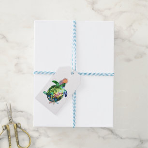 Étiquettes-cadeau Le doigt de couleur cosmique