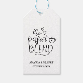 Étiquettes-cadeau Le Mélange Parfait Mélange Sympa Script Wedding Fa