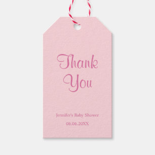 Étiquettes-cadeau Le Merci chic rougissent modèle simple rose