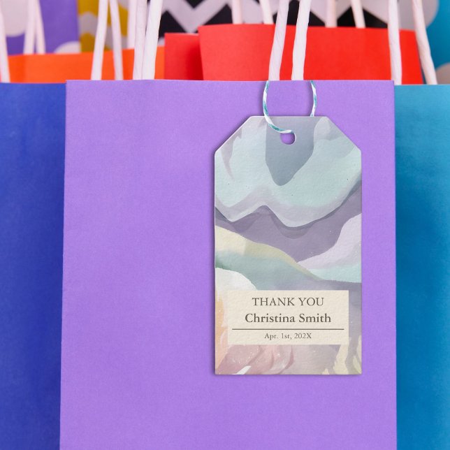 Étiquettes-cadeau Le Merci de retraite Abstrait contemporain privilé (Abstract Contemporary Retirement Thank You Favor Gift Tags)