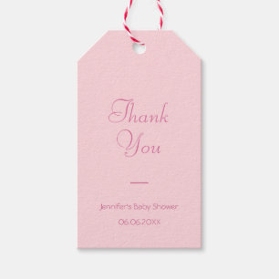 Étiquettes-cadeau Le Merci rougissent manuscrit manuscrit moderne
