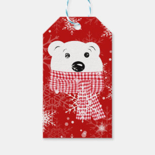 Étiquettes-cadeau Le museau d'un ours polaire, Noël