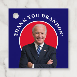 Étiquettes Cadeau Le président Joe Biden Merci Brandon !