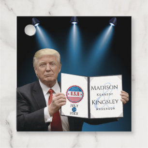 Étiquettes Cadeau Le président Trump 📜 le Mariage patriotique