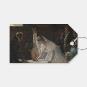 Étiquettes-cadeau Le registre des Mariages (par Edmund Blair Leighto