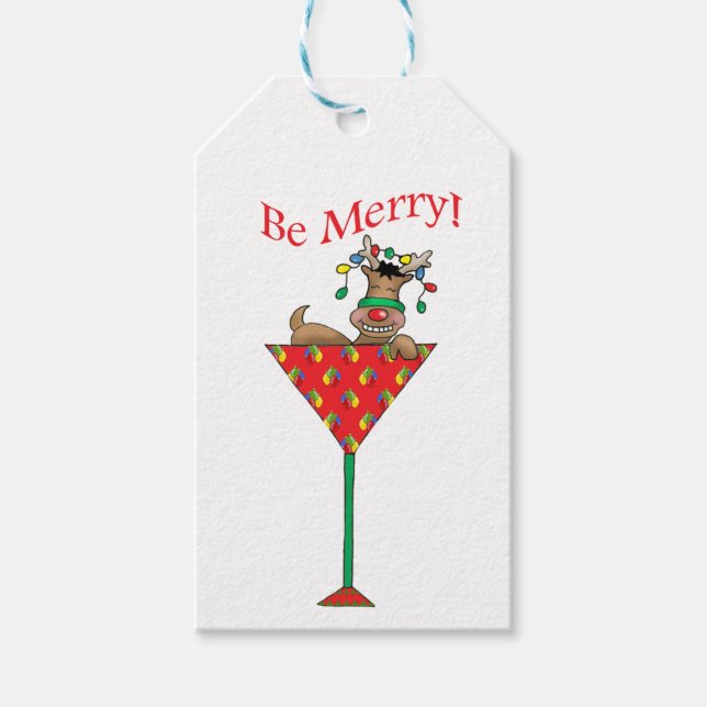Étiquettes-cadeau Le renne de Tipsy-tini (Devant)
