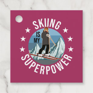Étiquettes Cadeau Le Ski Est Ma Superpuissance