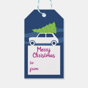 Étiquettes-cadeau Le trafic de Noël de Mini Cooper