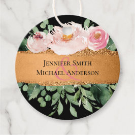Étiquettes Cadeau LeahG Budget Rose Glamor Girly Mariage