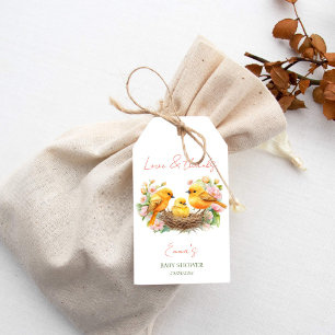 Étiquettes-cadeau L'éclosion des petits oiseaux bientôt baby shower