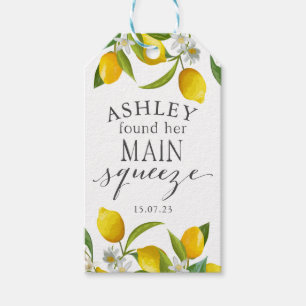 Étiquettes-cadeau Lemon, elle a trouvé son sac de faveur