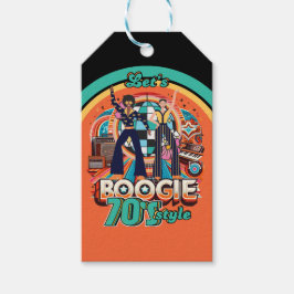 Étiquettes-cadeau les années 70 Boogie Retro Disco Dancing Party