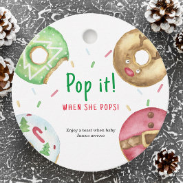 Étiquettes Cadeau Les beignets de Noël - Pop it When she poputs