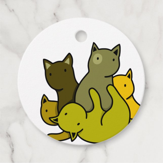 Étiquettes Cadeau Les chatons d'olive (Devant)