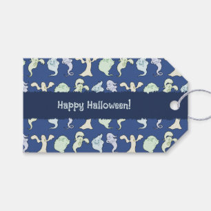 Étiquettes-cadeau Les fantômes Hantés Halloween Pixel Motif d'art