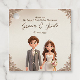 Étiquettes Cadeau Les jeunes mariés Merci Favorisent le mariage