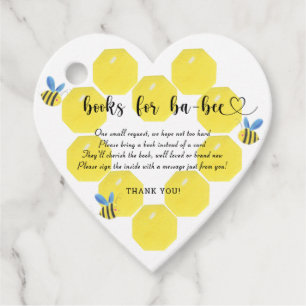 Étiquettes Cadeau Les livres d'abeilles pour le billet bébé