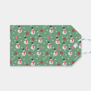 Étiquettes-cadeau Les neigeurs et les ornements de Noël