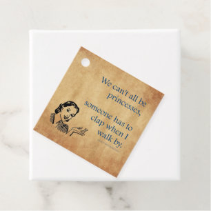 Étiquettes Cadeau Les princesses de SlipperyJoe applaudissent affich