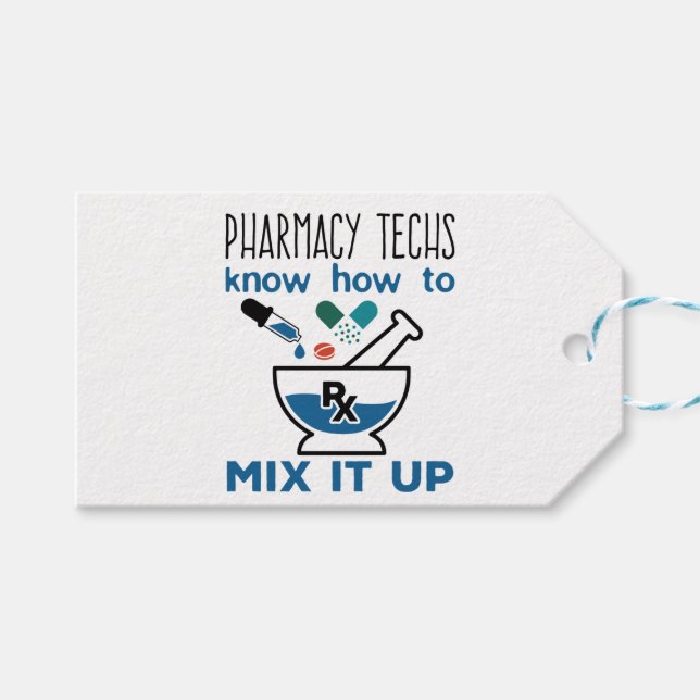 Étiquettes-cadeau Les techniciens en pharmacie savent comment le mél (Devant (Horizontal))