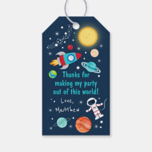 Étiquettes-cadeau L'Espace De Cet Anniversaire Mondial