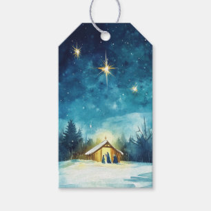 Étiquettes-cadeau L'étoile de Noël sur le mentor