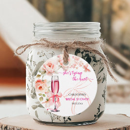 Étiquettes Cadeau Lève ton verre Elle Attache le Nœud Réception de M