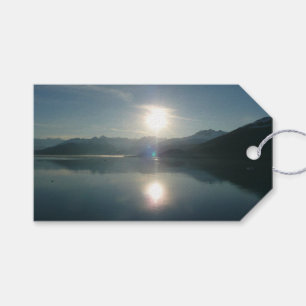 Étiquettes-cadeau Lever de soleil sur College Fjord Alaska Photograp