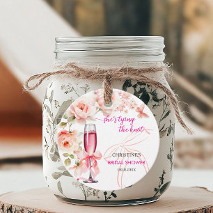 Étiquettes Cadeau Levez votre verre Elle noue le nœud Réception de m