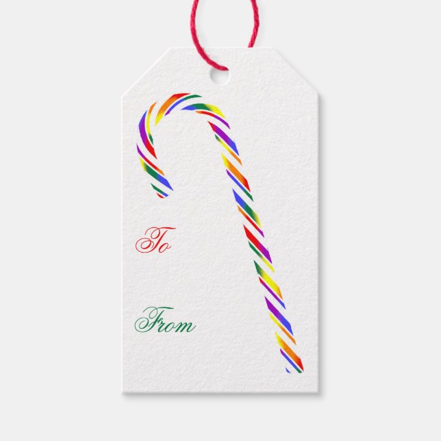 Étiquettes-cadeau LGBT+ Pride Sucre de canne Balises cadeaux (Devant)