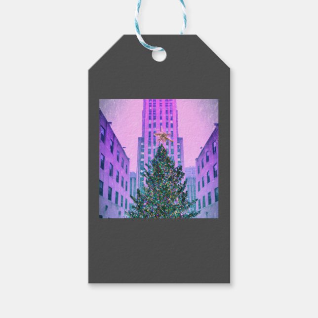 Étiquettes-cadeau L'hiver en ville (Devant)