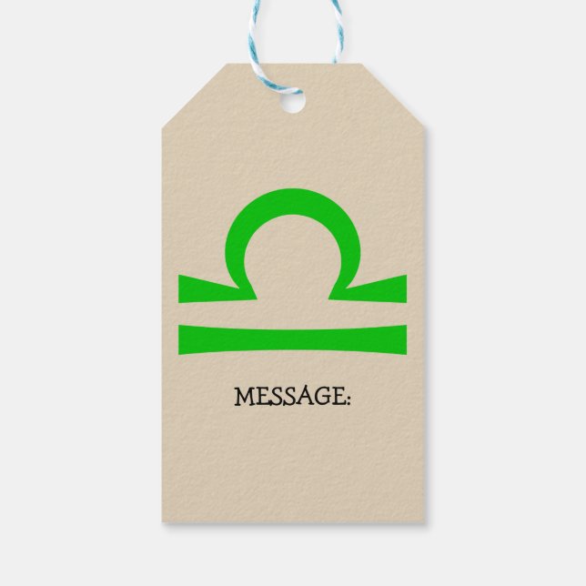 Étiquettes-cadeau Libra (Dos)